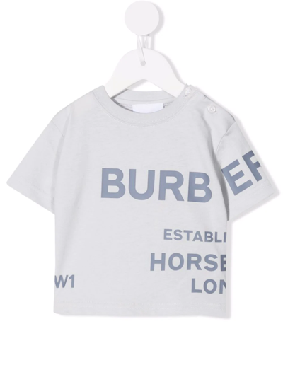 Burberry Babies' Horseferry-print T-shirt In Black