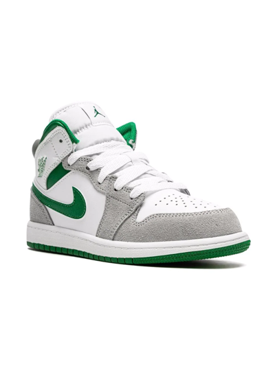 Jordan Kids'  1 Mid Se Sneakers In White