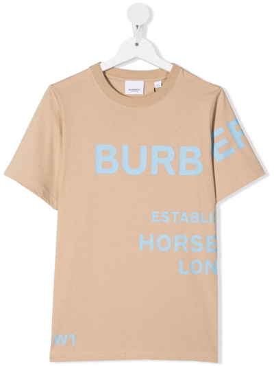 Burberry Kids' Logo-print Short-sleeve T-shirt In Black