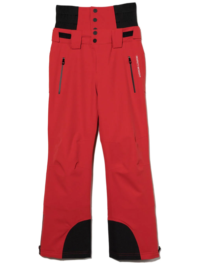 Perfect Moment Kids' High-waisted Ski Trousers In Red
