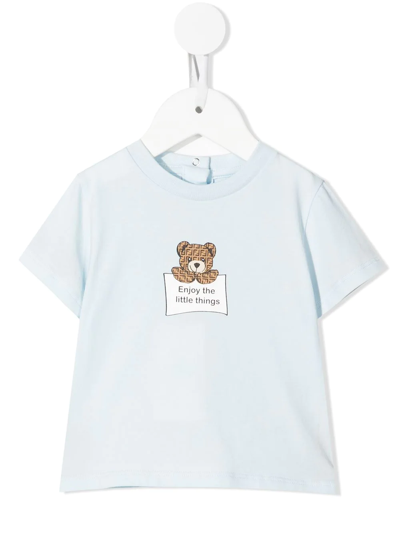 Fendi Babies' Graphic-print Short-sleeved T-shirt In Black