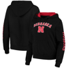 Colosseum Women's  Black Nebraska Huskers Loud And Proud Pullover Hoodie In Black