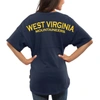 Spirit Jersey Navy West Virginia Mountaineers  Oversized T-shirt In Navy