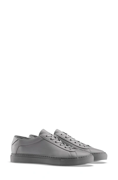 Koio Capri Leather Trainer In Grey