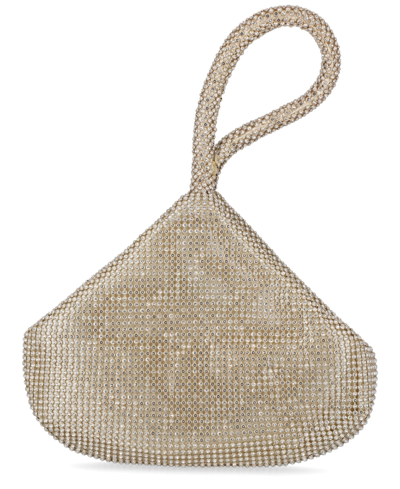Inc International Concepts Doris Sparkle Mesh Pouch, Created For Macy's In Gold