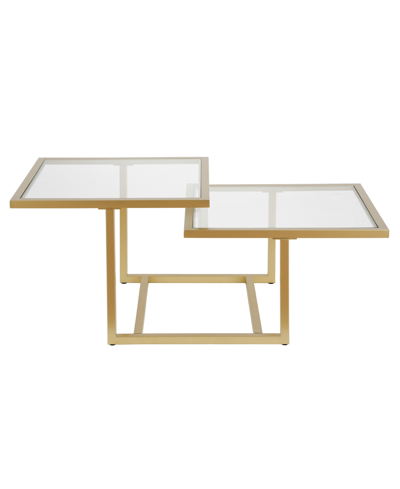 Hudson & Canal Amalie 43" Coffee Table, 2-tier In Brass