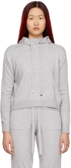 Hugo Boss Grey Samanthat Hoodie In 038 Medium Grey
