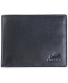 MANCINI MEN'S BELLAGIO COLLECTION CENTER WING BIFOLD WALLET WITH COIN POCKET