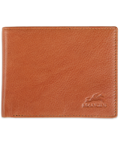 Mancini Men's Bellagio Collection Left Wing Bifold Wallet In Cognac
