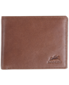 Mancini Men's Bellagio Collection Center Wing Bifold Wallet With Coin Pocket In Brown
