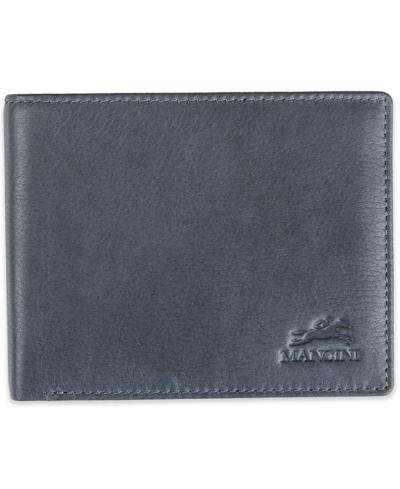Mancini Men's Bellagio Collection Center Wing Billfold Wallet In Gray
