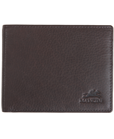 Mancini Men's Monterrey Collection Center Wing Wallet In Brown