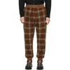 BURBERRY BROWN VINTAGE CHECK FLEECE LOUNGE trousers