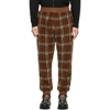 BURBERRY BROWN VINTAGE CHECK FLEECE LOUNGE PANTS