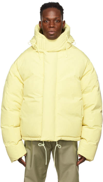 Entire Studios Yellow Down Soa Puffer Jacket In Blonde | ModeSens