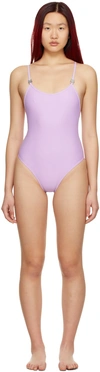 Alyx Susyn Bathing Suit Lilac Lycra Bathing Suit With Buckles - Susyn In Lil0002 Lilac