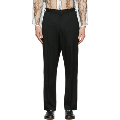 Sulvam Black Central Press Trousers In Schwarz