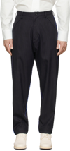 Sulvam Black Side Piping Trousers In Black