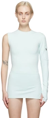 Entire Studios Blue Os Bodysuit In Arctic