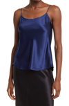 Vince Scalloped Silk Camisole In Admiral