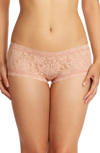 Hanky Panky Signature Lace Boyshorts In Seashell Beige