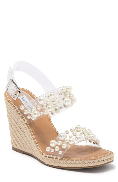 Steve Madden Pearl Wedge Sandals Steve Madden Pearl Embellished