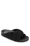 Journee Collection Dalynnda Faux Fur Slipper In Black