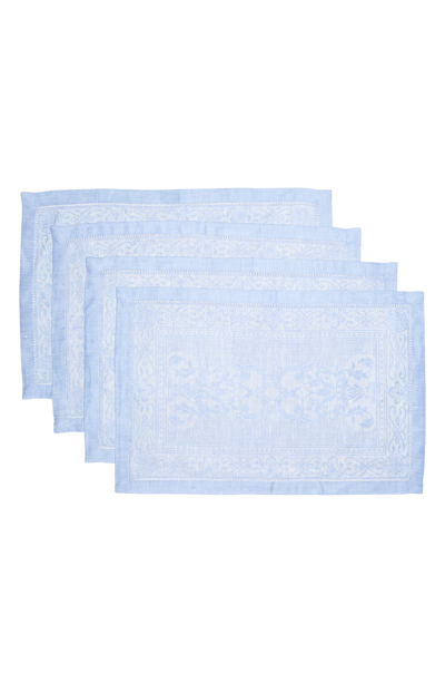 French Home Astra Linen Placemat In Light Blue