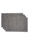 French Home Renaissance Linen Placemat In Dark Grey