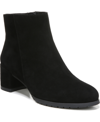 Naturalizer Bay Waterproof Booties Women's Shoes In Black Waterproof Suede