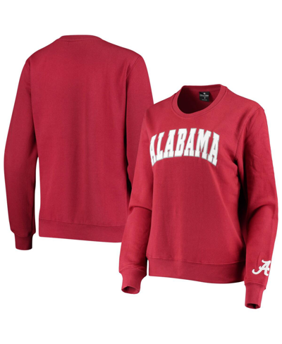Colosseum Women's Crimson Alabama Crimson Tide Campanile Pullover Sweatshirt In Red