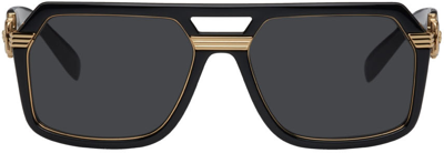 Versace Black Vintage Icon Pilot Sunglasses