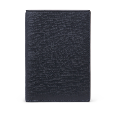 Smythson Passport Cover In Ludlow In Navy