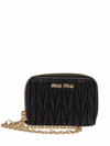 MIU MIU MIU MIU WOMEN'S BLACK LEATHER WALLET,5MC078N88F0002 UNI