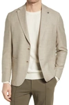 Jack Victor Queens Deconstructed Wool Sport Coat In Taupe
