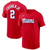 NIKE NIKE JAZZ CHISHOLM RED MIAMI MARLINS CITY CONNECT NAME & NUMBER T-SHIRT