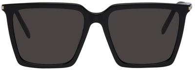 Saint Laurent Sl 474 Square Sunglasses In Black-black-black
