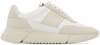 Axel Arigato Genesis Mixed Leather Retro Runner Sneakers In White/cremi