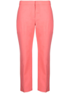 ALEXANDER MCQUEEN MID-RISE CROPPED TROUSERS