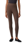 Eileen Fisher High Waist Ankle Leggings In Espresso