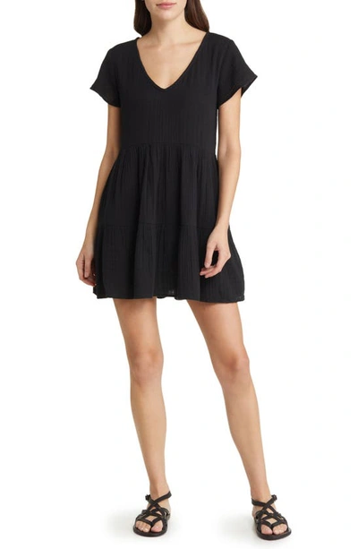 Rip Curl Juniors' Premium Surf Cotton Dress In Black