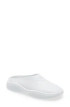 Prada Mellow Triangle Logo Mules In Bianco