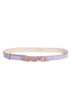 Versace Logo Crystal Belt, Female, Lilac, 105 Cm In Lillac  Gold