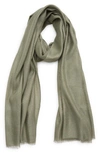 Brunello Cucinelli Women's Fringed Silk & Cashmere Scarf In C6896 Bamboo