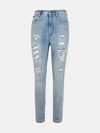 DOLCE & GABBANA LIGHT BLUE COTTON GRACE JEANS