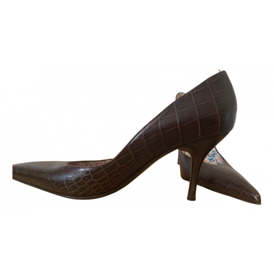 Pre-owned Cesare Paciotti Leather Heels In Brown