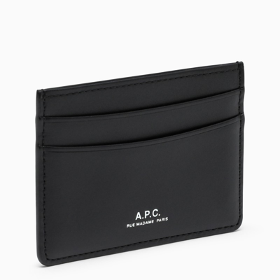 Apc Black Card Holder With Logo Print