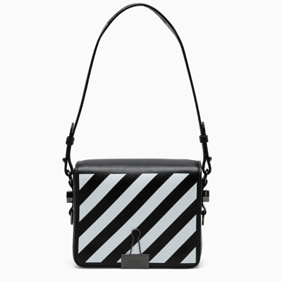 Off-white Pink/light Blue Diag Mini Flap Bag In Black