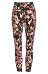 Sweaty Betty Super Sculpt Pocket 7/8 Leggings In Black Floral Layer Print