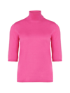 Max Mara Vacillo Mock-neck Wool Sweater In Fuxia